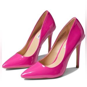 Steve Madden Klory Pink Patent Stiletto Heel Pointed Toe Slip On Fashion Pumps